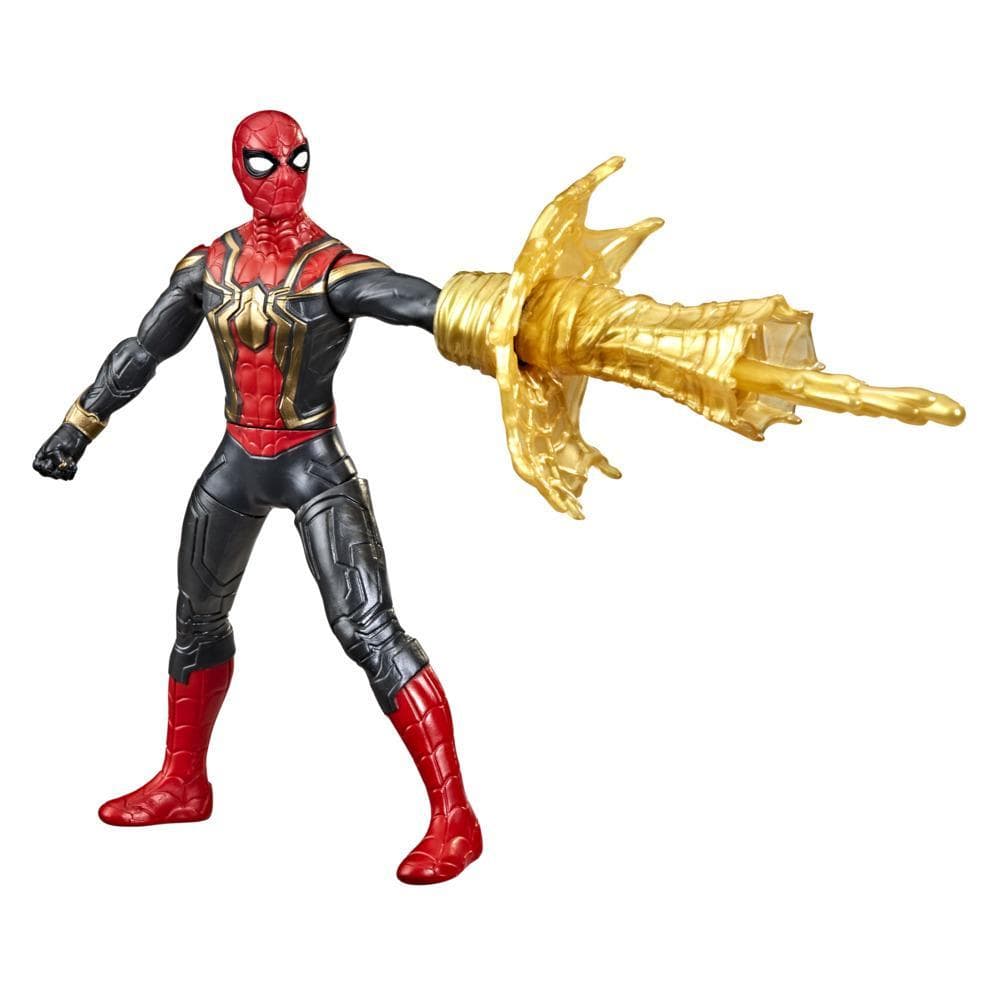Marvel Spider-Man 6-Inch Deluxe Web Spin Spider-Man Movie-Inspired Action Figure Toy With Weapon Attack Feature, Ages 4 and Up