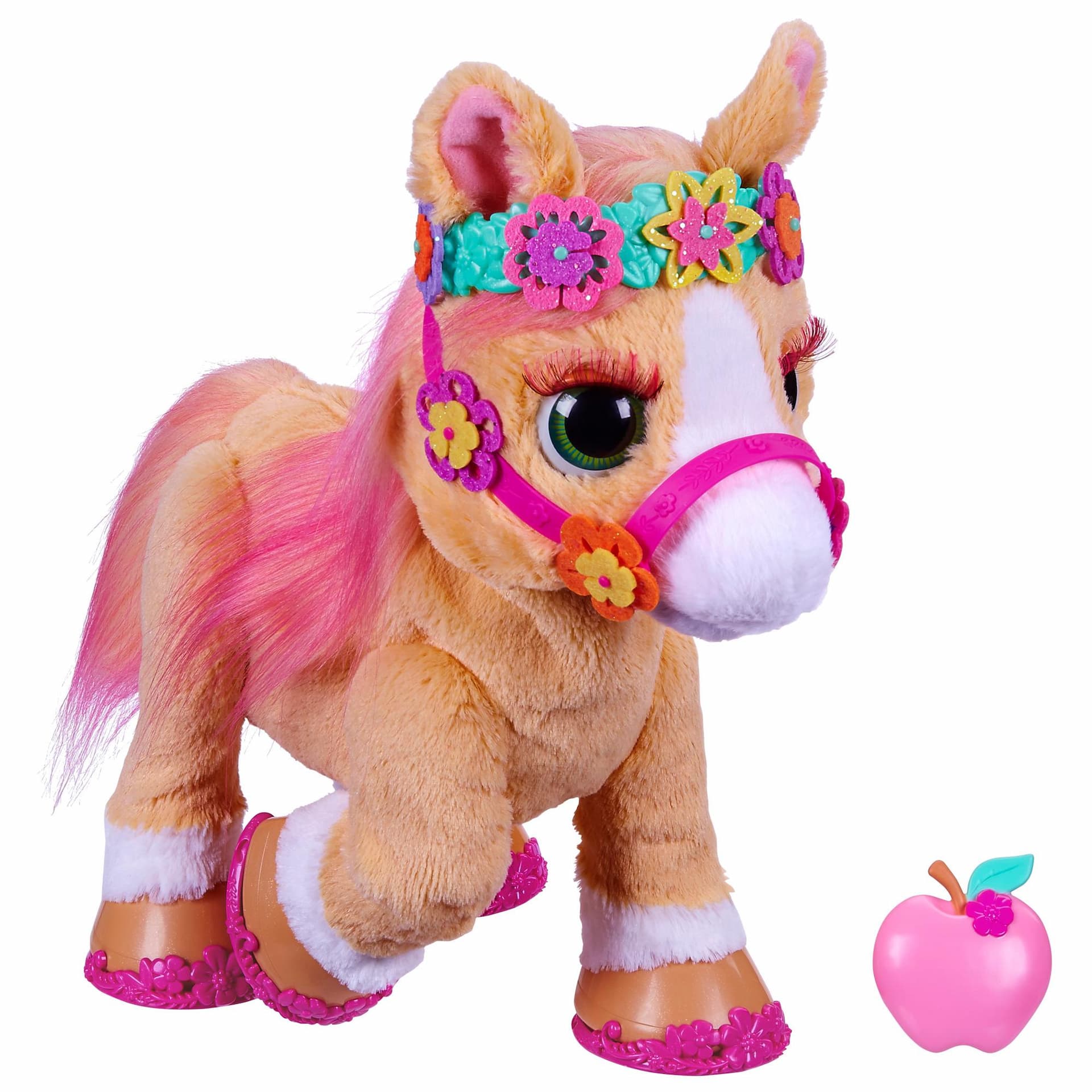furReal Cinnamon, My Stylin’ Pony Toy; 14-Inch Electronic Pet, 80+ Sounds and Reactions; 26 Accessories; Ages 4 and Up