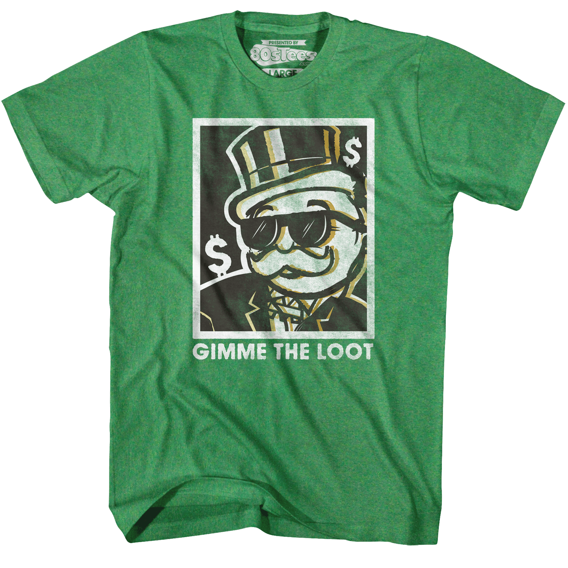 80sTees Gimme The Loot Mr. Monopoly T-Shirt