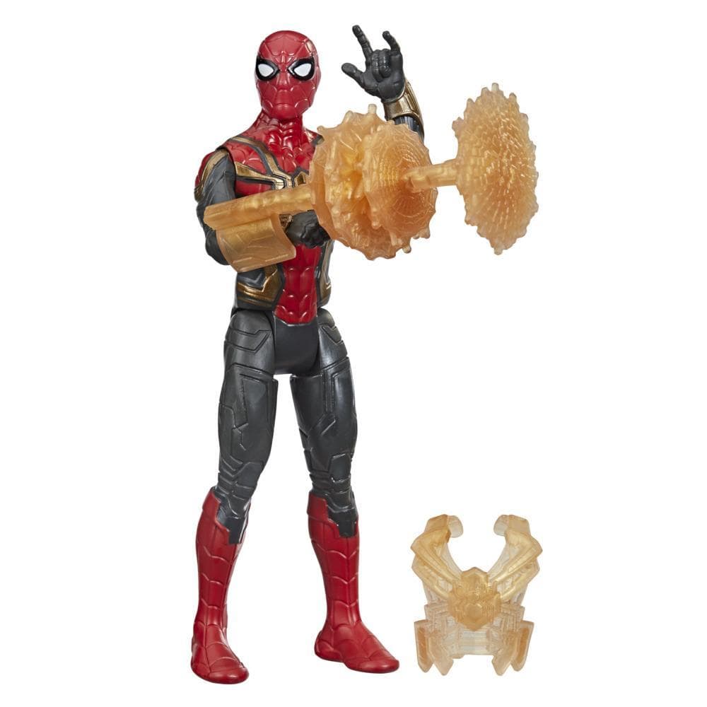 Marvel Spider-Man 6-Inch Mystery Web Gear Iron Spider Integrated Suit, 1 Mystery Web Gear Armor Accessory and 1 Character Accessory, Ages 4 and Up