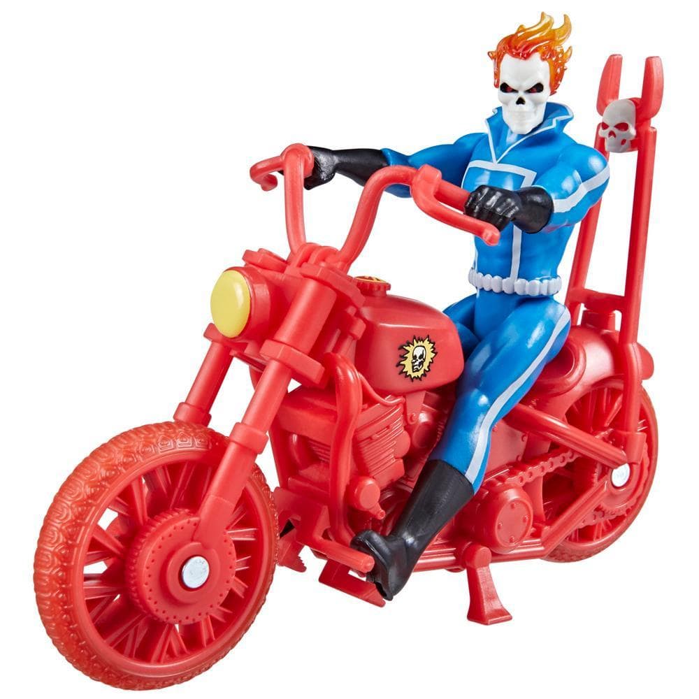 Marvel Legends Series Retro 375 Collection Ghost Rider Action Figures (3.75”) with Vehicle