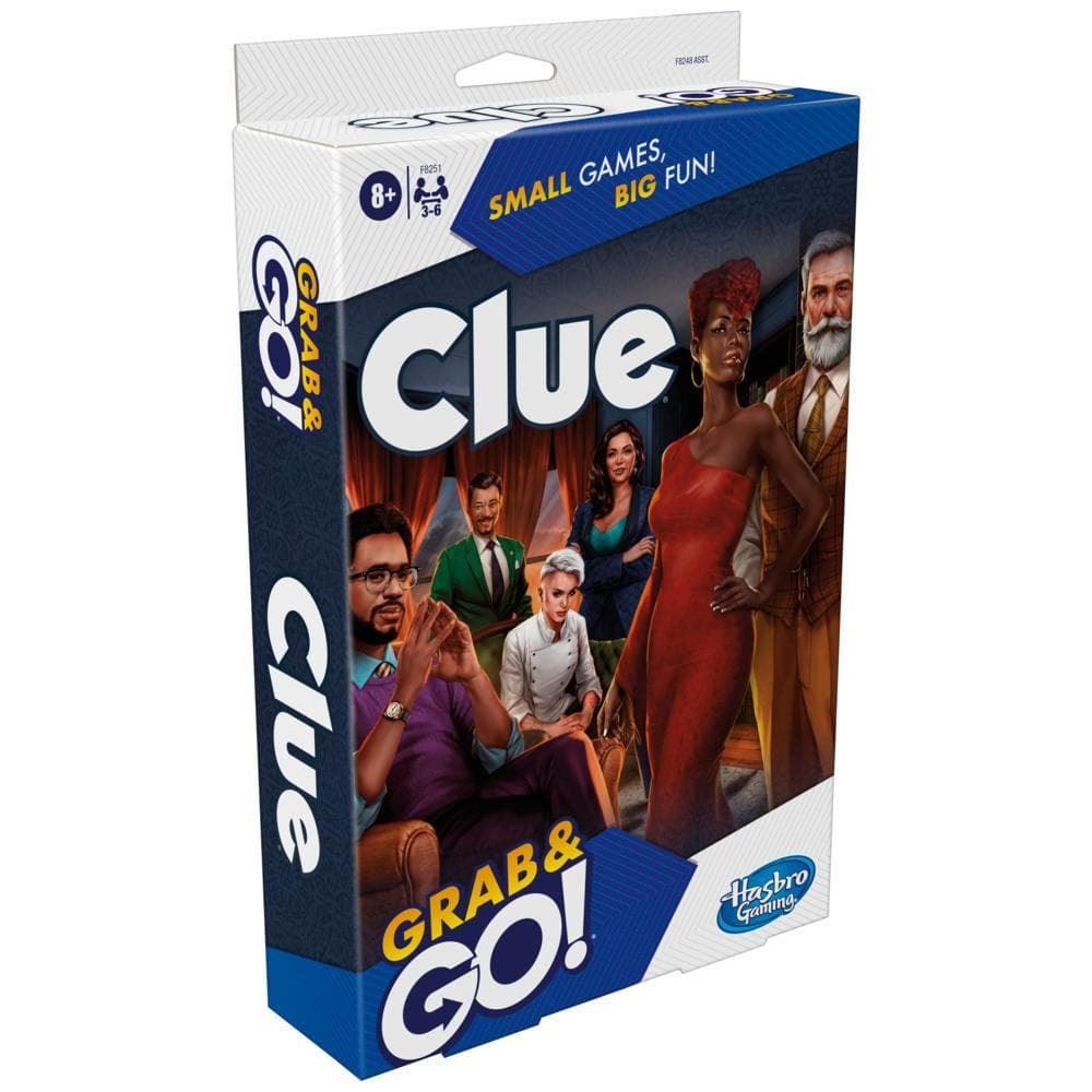 Clue Grab and Go Game for Ages 8 and Up, Portable Game for 3-6 Players, Travel Game