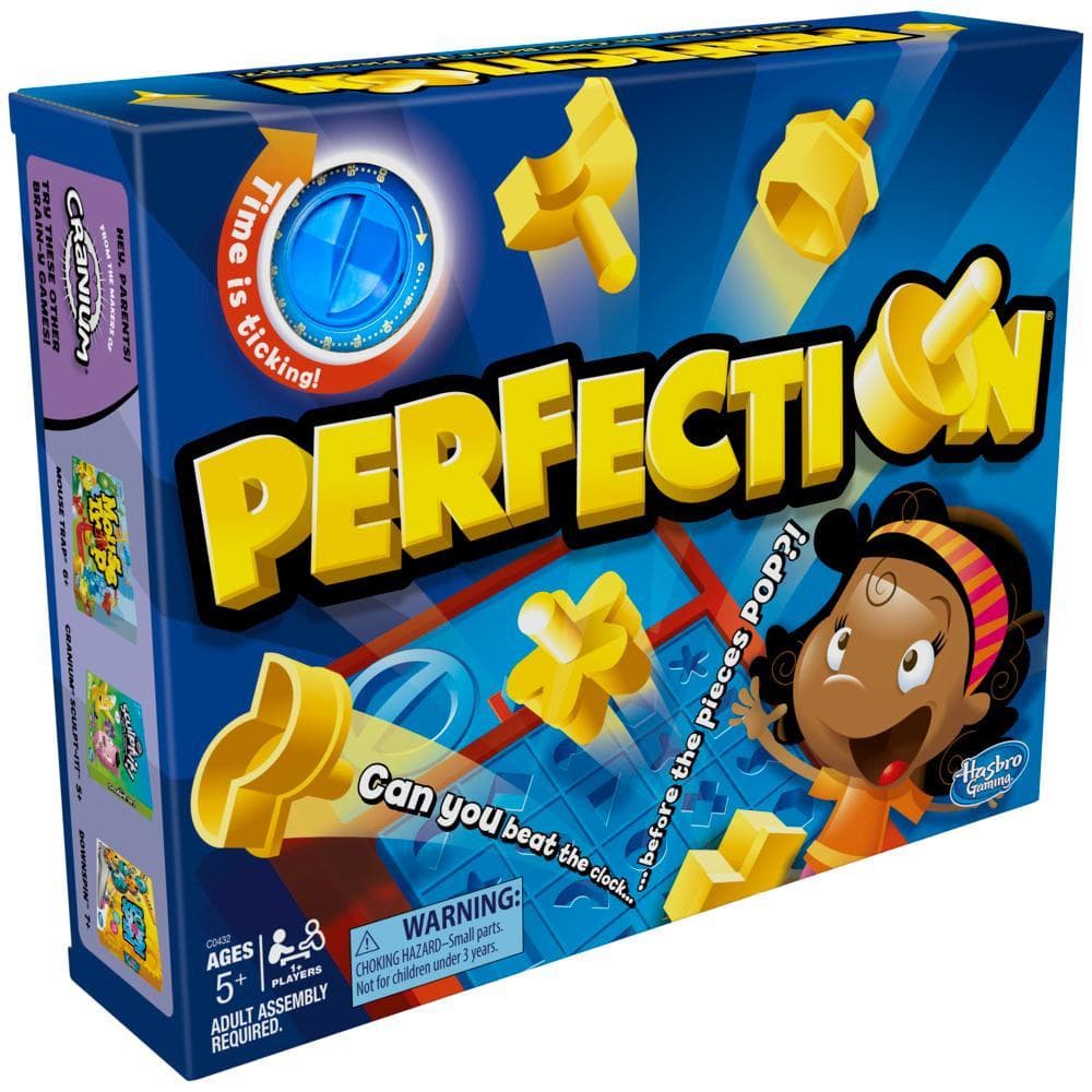 Perfection Preschool Game for Kids Ages 5+, Popping Shapes and Pieces, For 1+ Players
