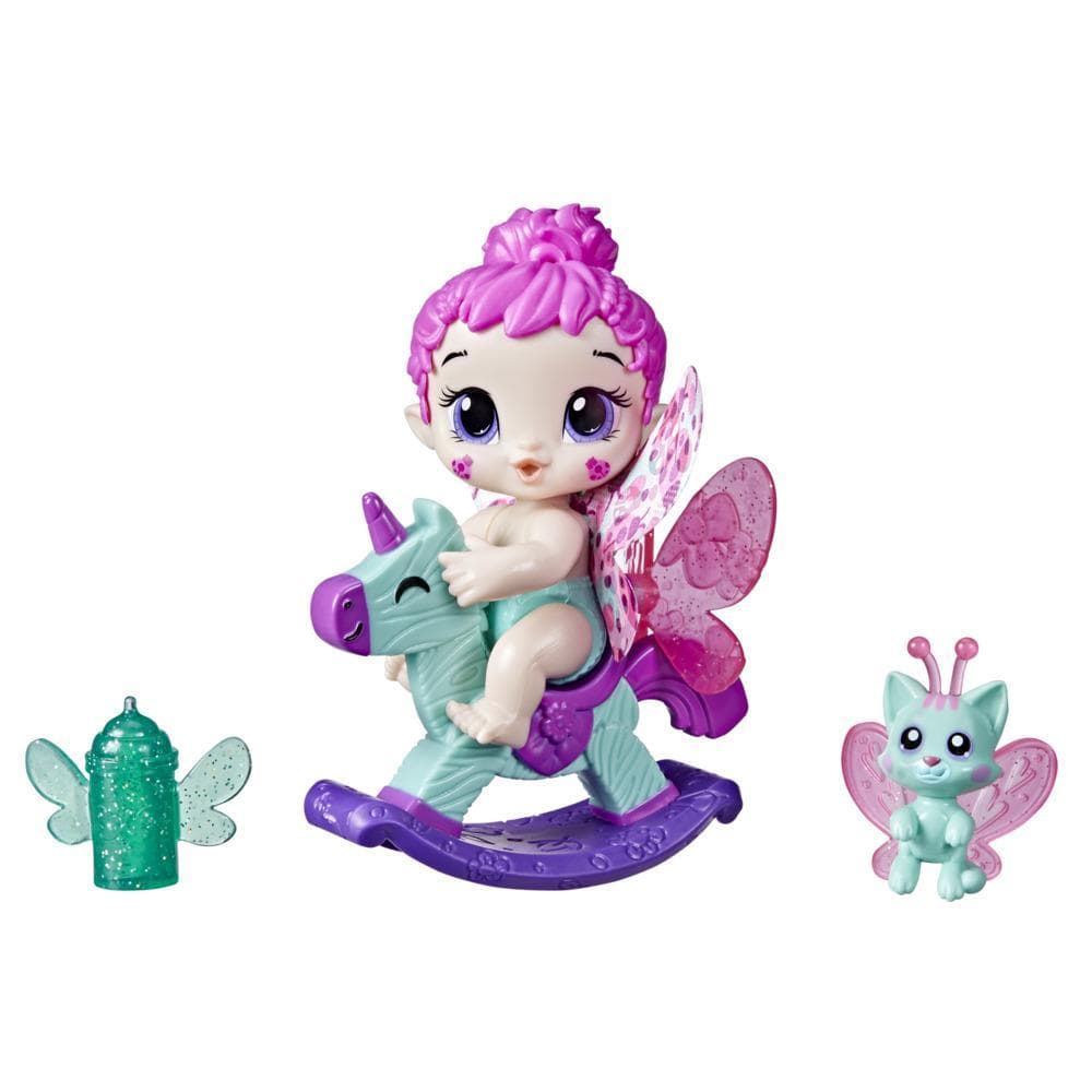 Baby Alive Glo Pixies Minis Doll, Berry Bug, Glow-In-The-Dark 3.75-Inch Pixie Toy with Surprise Friend, Kids 3 and Up