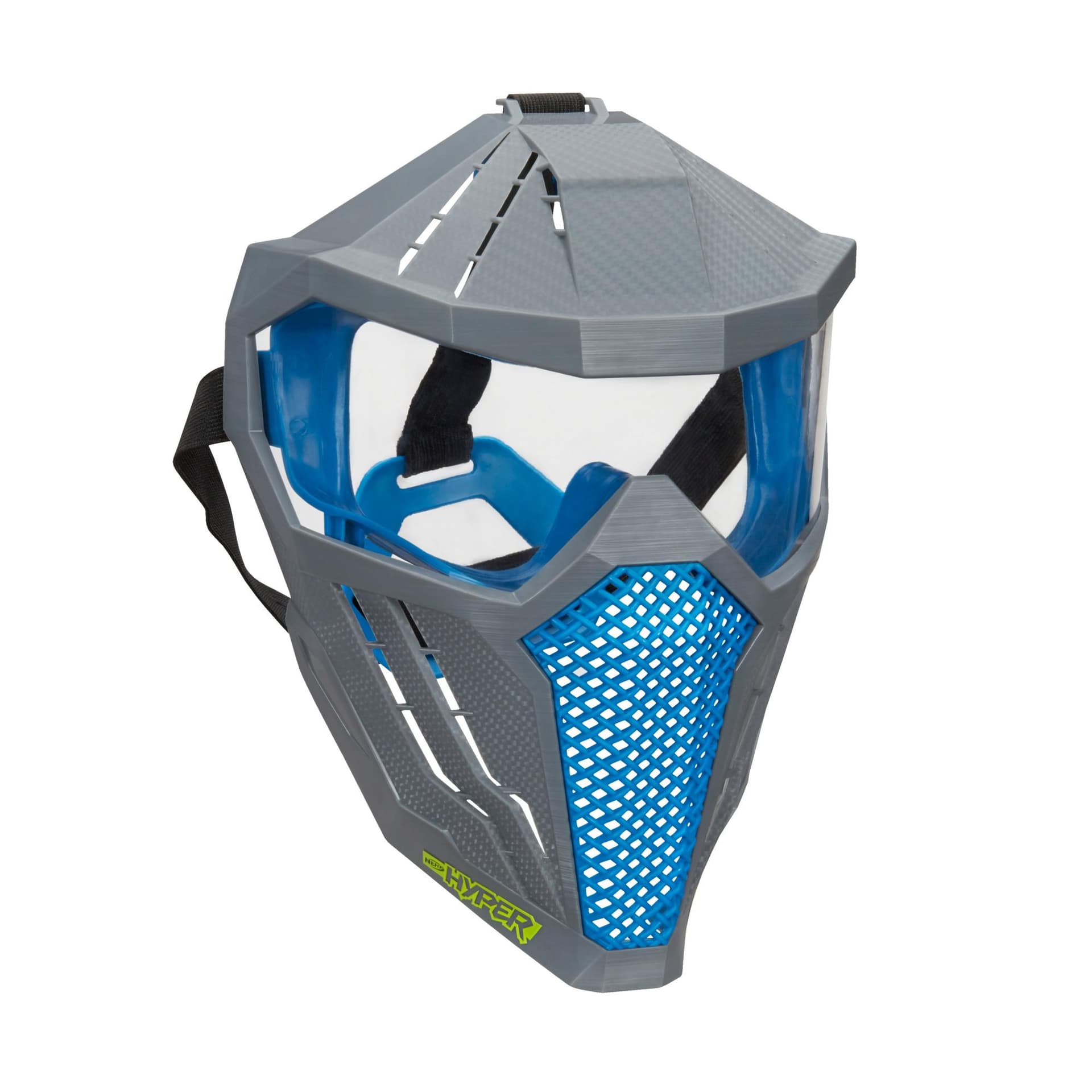 Nerf Hyper Face Mask -- Breathable Design, Adjustable Head Strap -- Blue Team Color -- For Teens, Adults