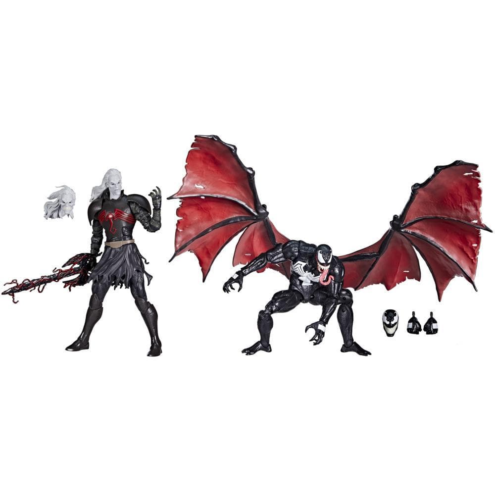 Marvel Legends Series Spider-Man 60th Anniversary Marvel’s Knull and Venom 2-Pack 6-Inch Action Figures, 5 Accessories