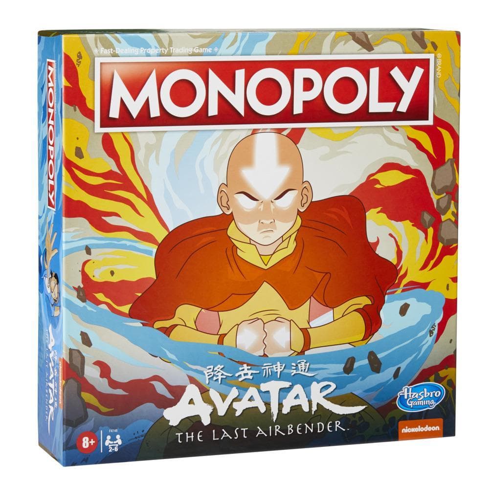 Monopoly: Avatar: Nickelodeon The Last Airbender Edition Board Game for Kids Ages 8 and Up