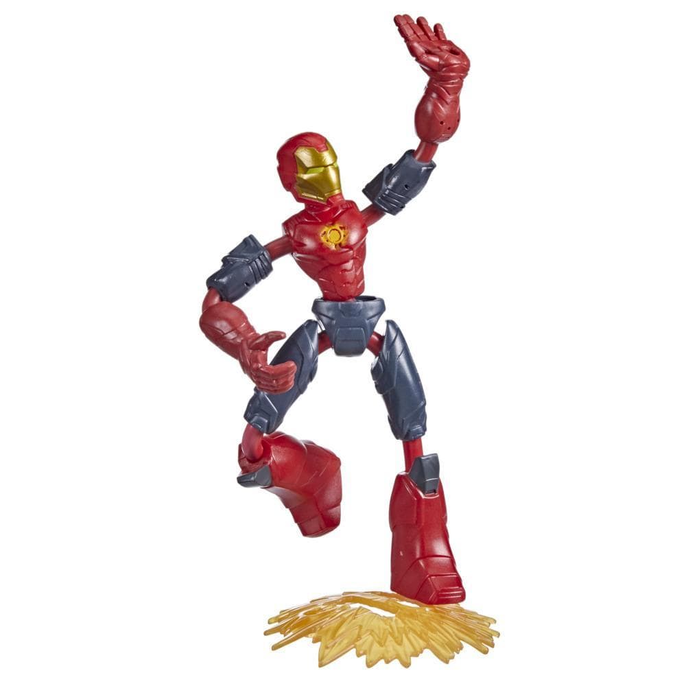Marvel Avengers Bend and Flex Missions Iron Man Fire Mission Action Figure, 6-Inch-Scale Bendable Toy for Ages 4 and Up