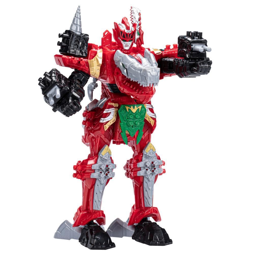 Power Rangers Dino Fury T-Rex Champion Zord Red Action Figure, Power Rangers Toys for 4 Year Old Boys and Girls and Up