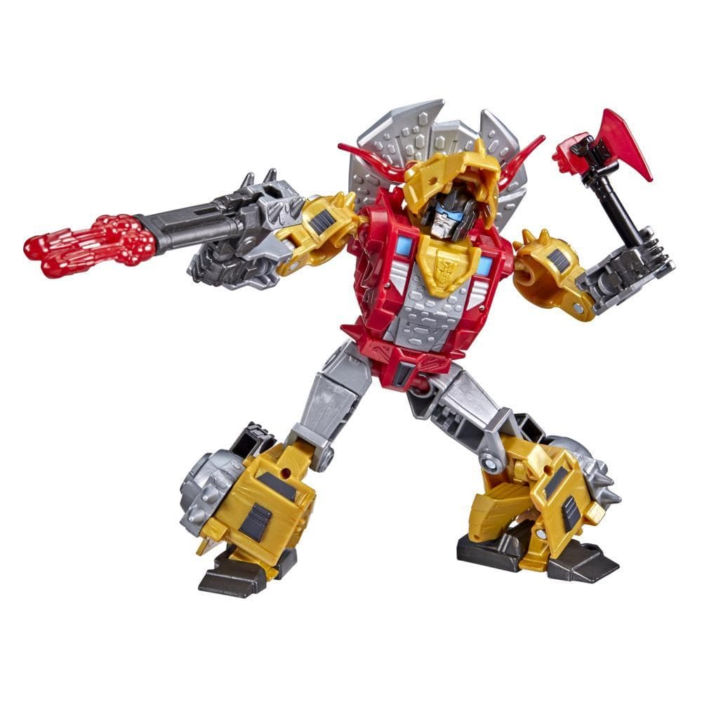 Transformers Bumblebee Cyberverse Adventures Toys Deluxe Dinobot Slug Figure, Blaster Fire Fury Action Attack, 5-inch