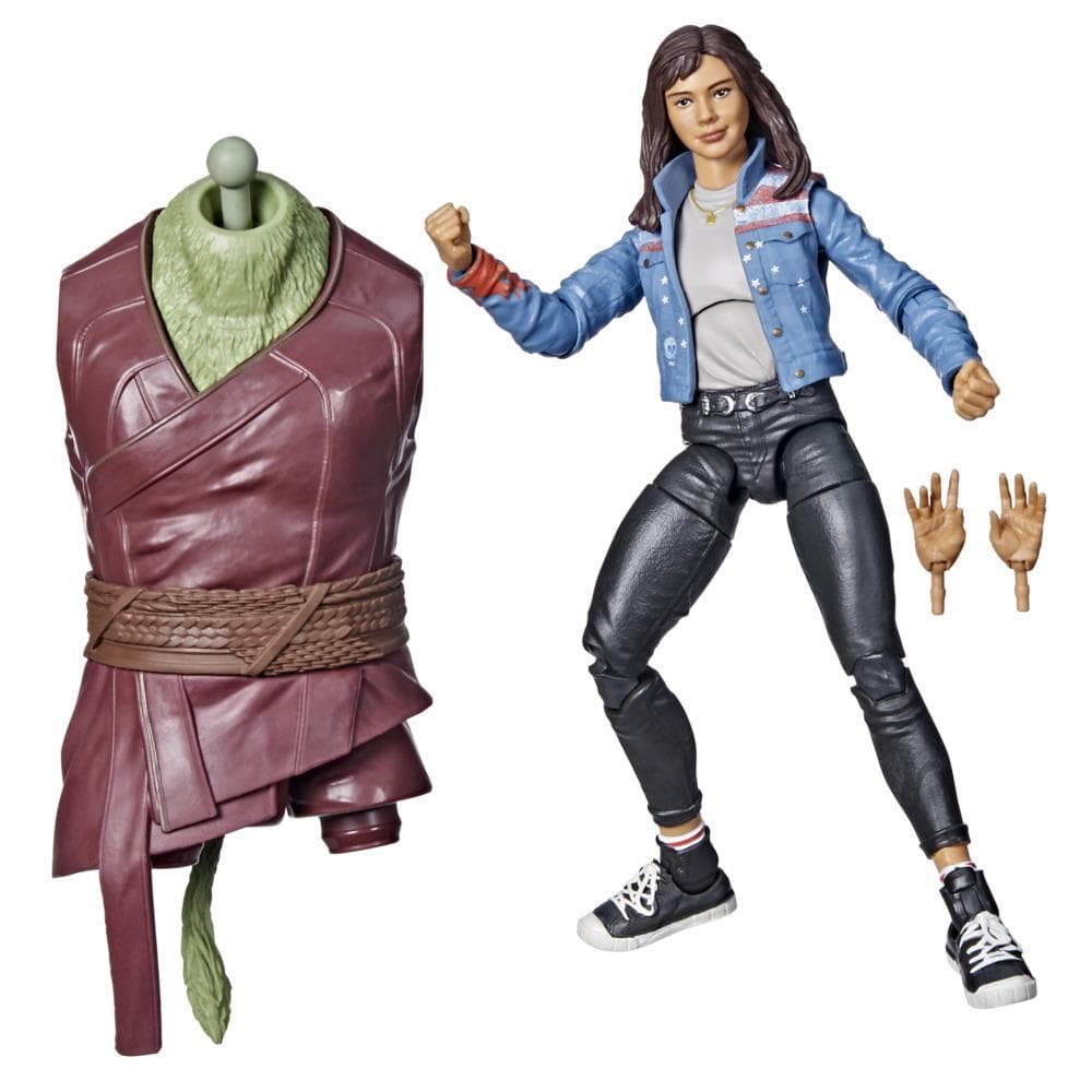 Marvel Legends Series Doctor Strange in the Multiverse of Madness 6-inch Collectible America Chavez Action Figure Toy, 2 Accessories and 1 Build-A-Figure Part