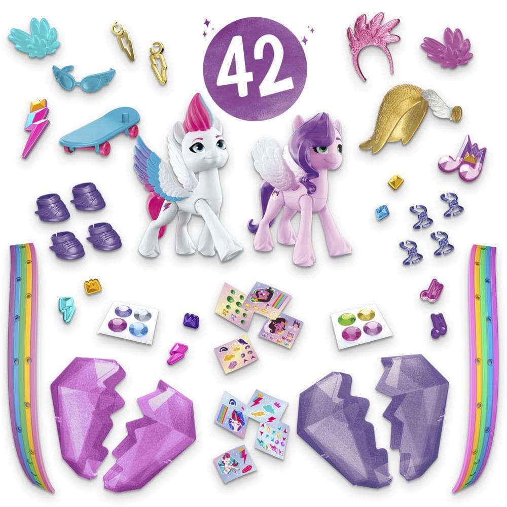 My Little Pony: A New Generation Movie Crystal Adventure Sisters Toy - 2 Figures and 40 Surprise Accessories