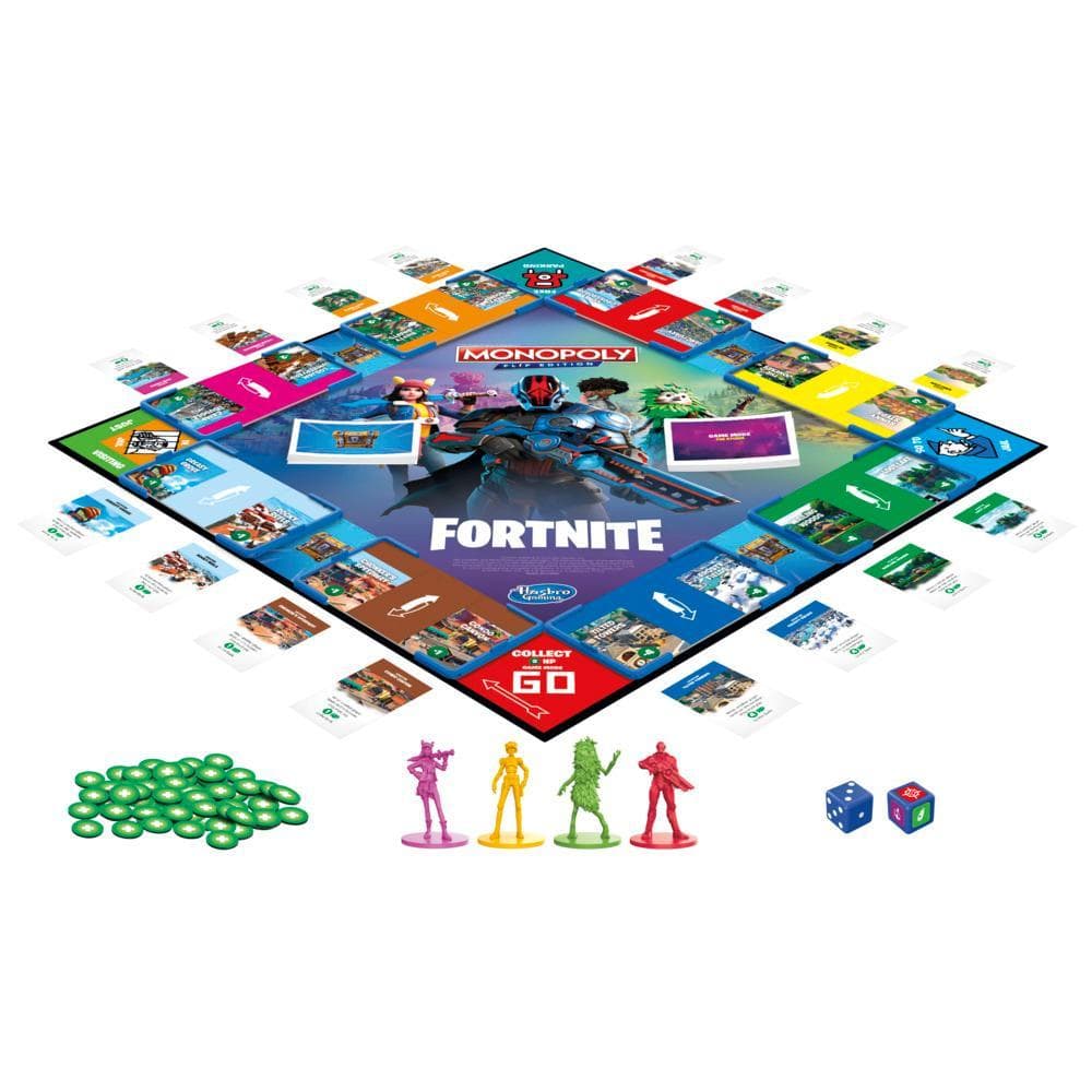 Monopoly Flip Edition: Fortnite Board Game, Monopoly Game Inspired by Fortnite, Ages 13+