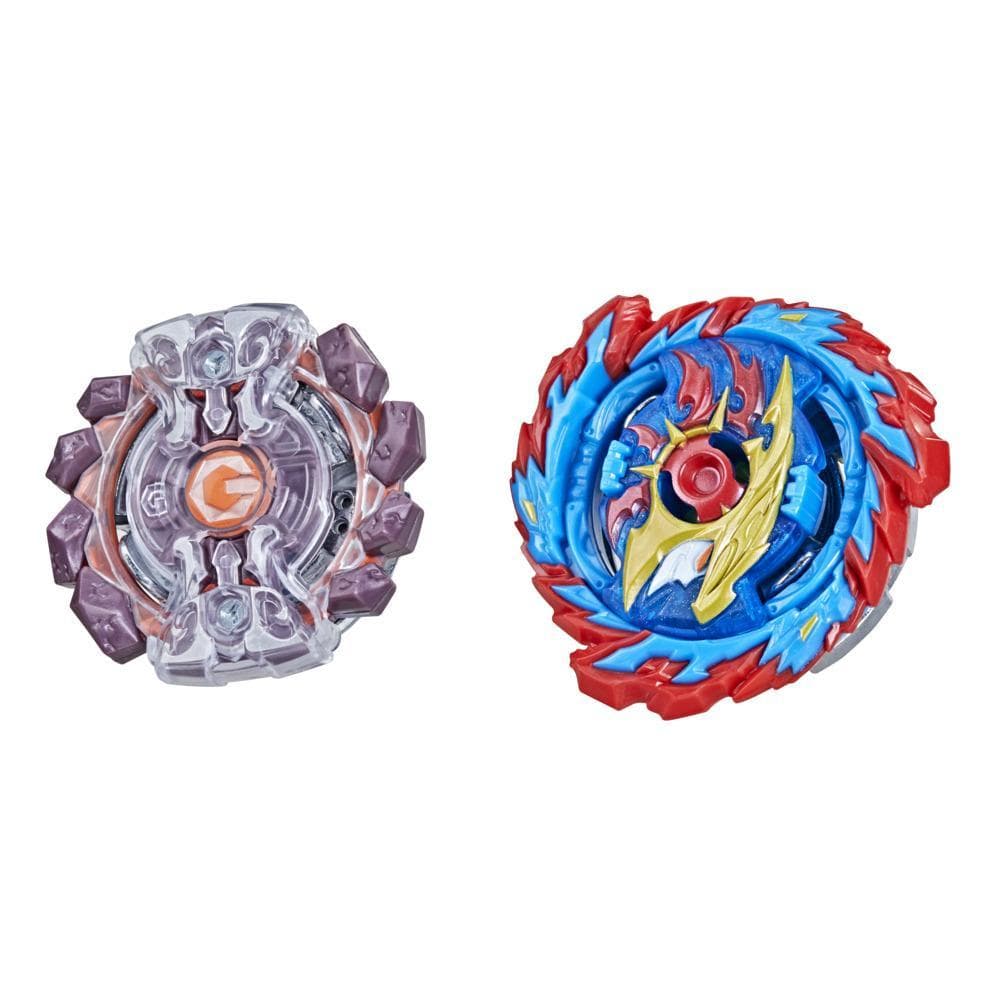 Beyblade Burst Surge Speedstorm Mirage Helios H6 and Gaianon G6 Spinning Top Dual Pack -- Battling Game Top Toy
