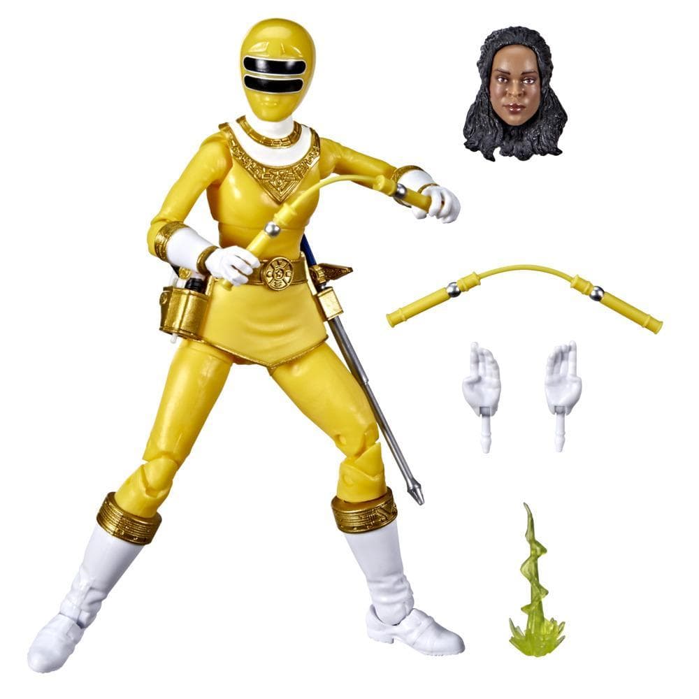 Power Rangers Lightning Collection Zeo Yellow Ranger 6-Inch Premium Collectible Action Figure Toy with Accessories