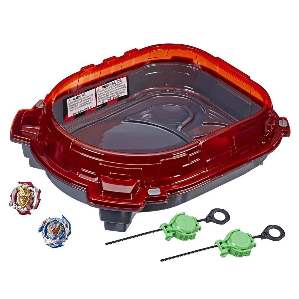 Beyblade Burst Turbo Slingshock Rail Rush Battle Set with Beystadium, 2 Spin Tops, and 2 Launchers