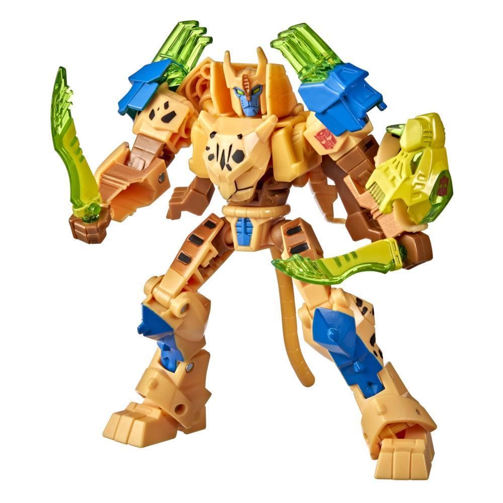 Transformers Bumblebee Cyberverse Adventures Toys Deluxe Class Cheetor Action Figure, Saber Strike Action Attack, 5-inch