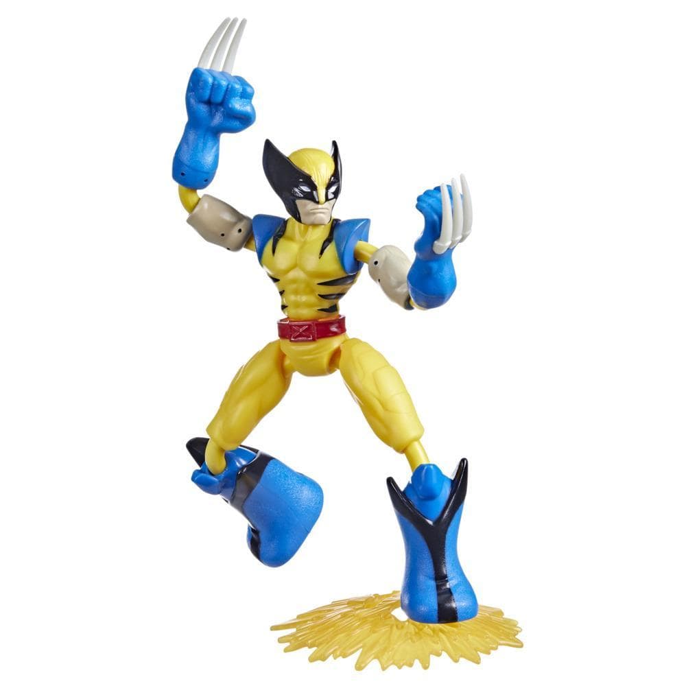 Marvel Avengers Bend and Flex Missions Wolverine Fire Mission Action Figure, 6-Inch-Scale Bendable Toy for Ages 4 and Up