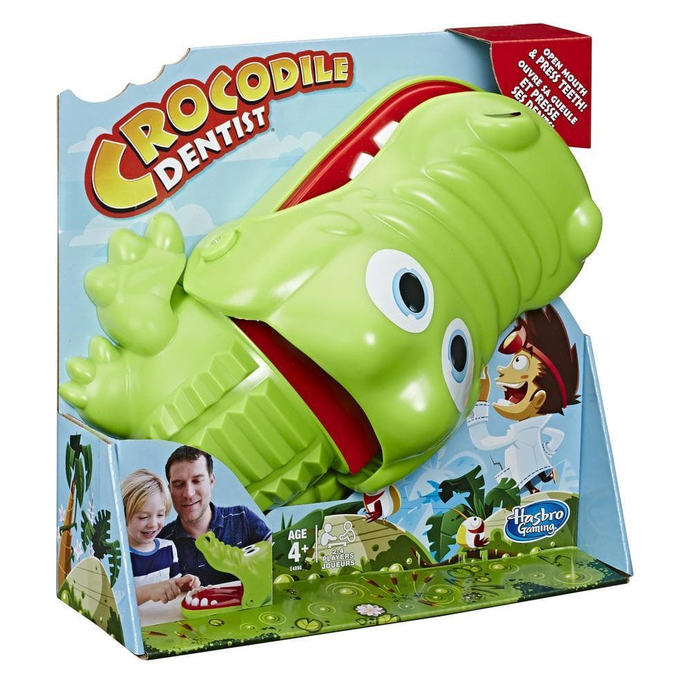Crocodile Dentist Board Game, Fun Surprise Chomping Game for 2-4 Players, Preschool Games