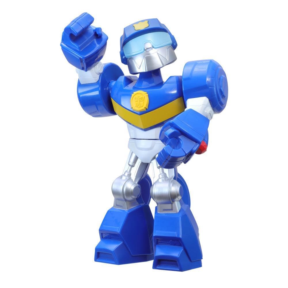 Playskool Heroes Mega Mighties Transformers Rescue Bots Academy Chase the Police-Bot Figure, Toys for Kids Ages 3 and Up