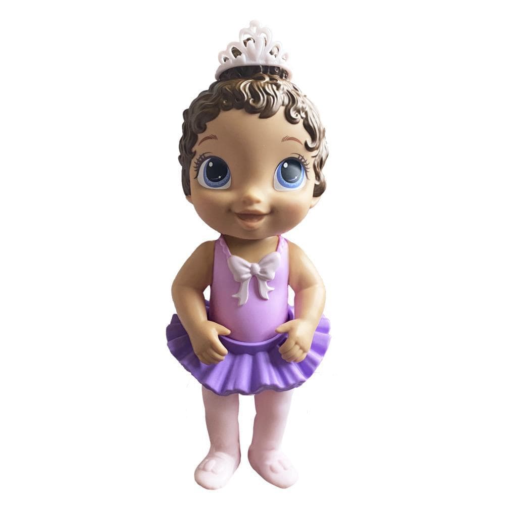 Baby Alive Sweet Ballerina Baby Doll, Purple, Ballet Doll, Tutu Skirt, Tiara, Brown Hair Toy for Kids Ages 3 Years and Up
