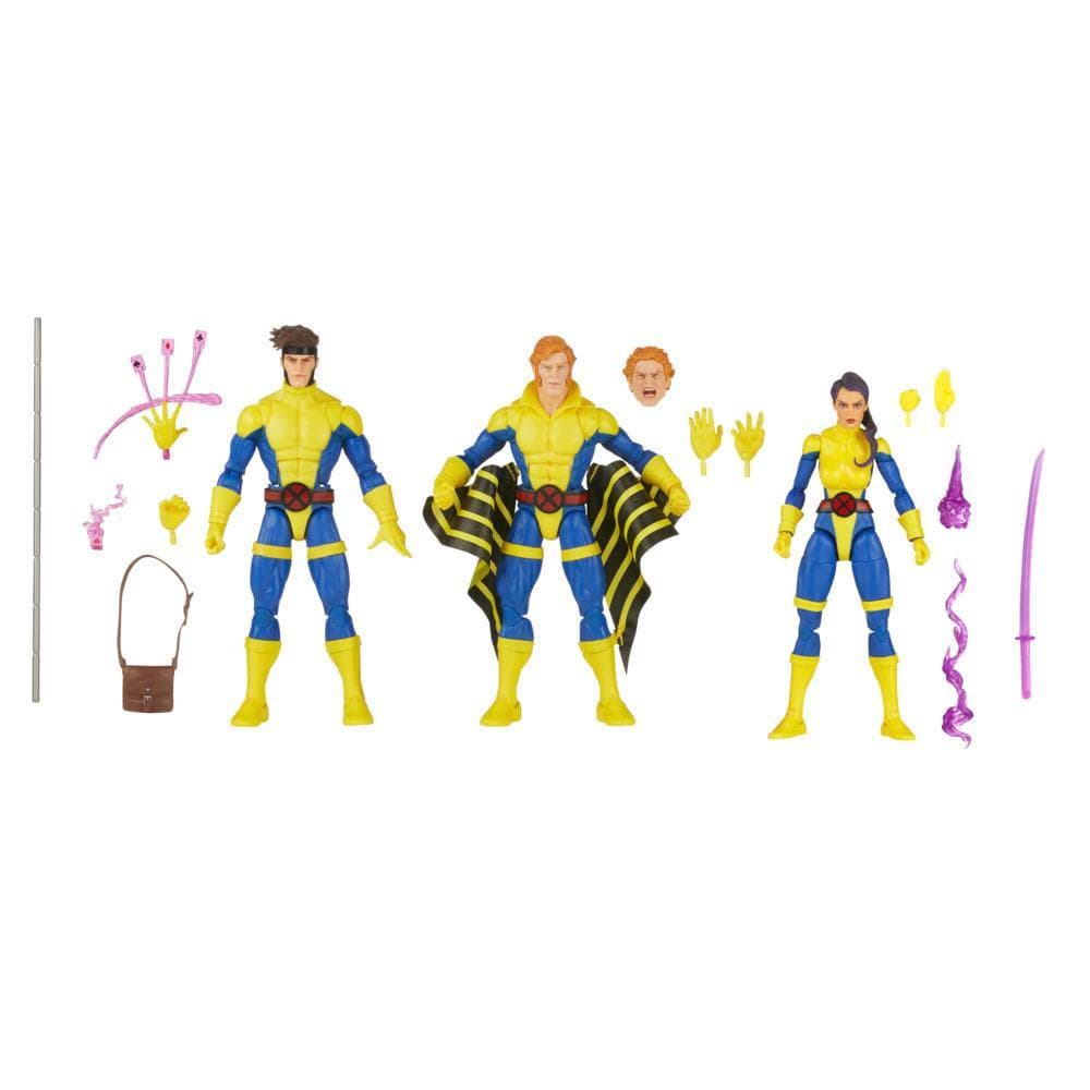 Hasbro Marvel Legends Series: Marvel’s Banshee, Gambit, & Psylocke X-Men Action Figures (6”)