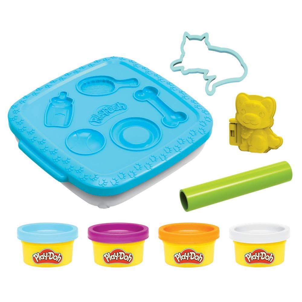 Play-Doh Create ‘n Go Pets Playset, Play-Doh Set with Storage Container, Arts and Crafts Toys for Kids
