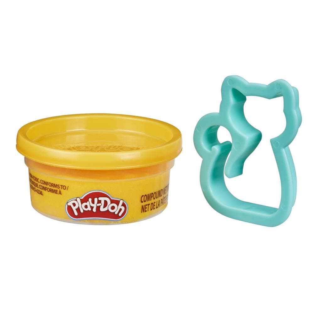 Play-Doh Pocket Size Creations Cat Theme Toy for Kids 3 Years and Up with 1 Small Can, Non-Toxic