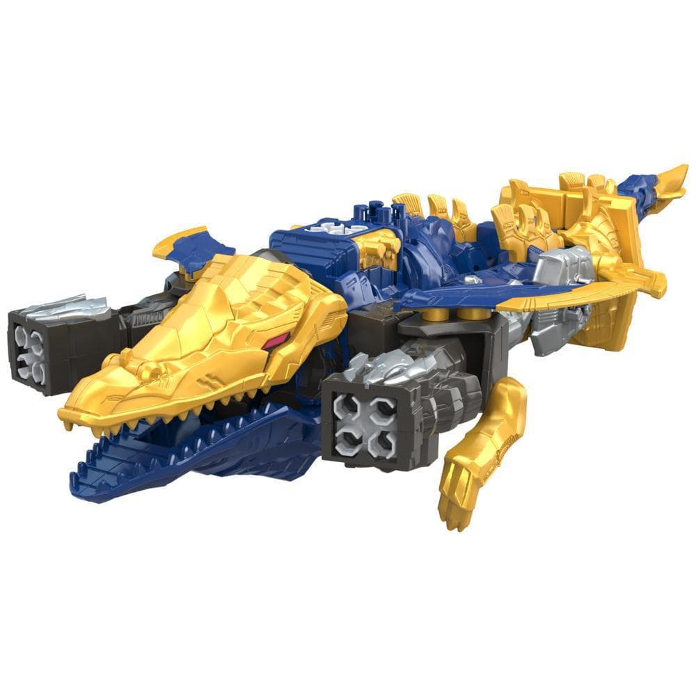 Power Rangers Dino Fury Mosa Razor Zord Kids 4 and Up Morphing Dino Robot, Zord Link Mix-and-Match Custom Build System