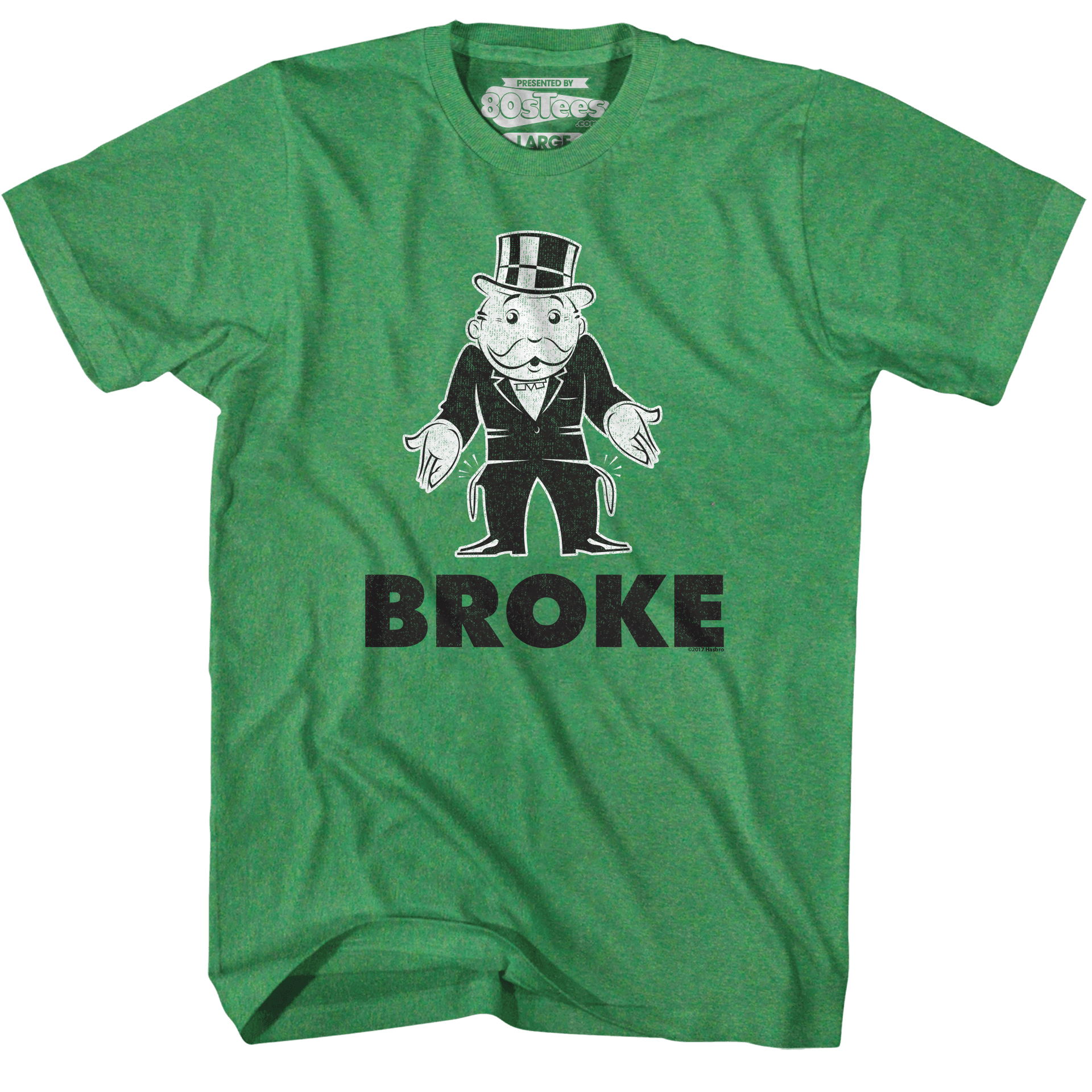 80sTees Broke Mr. Monopoly T-Shirt