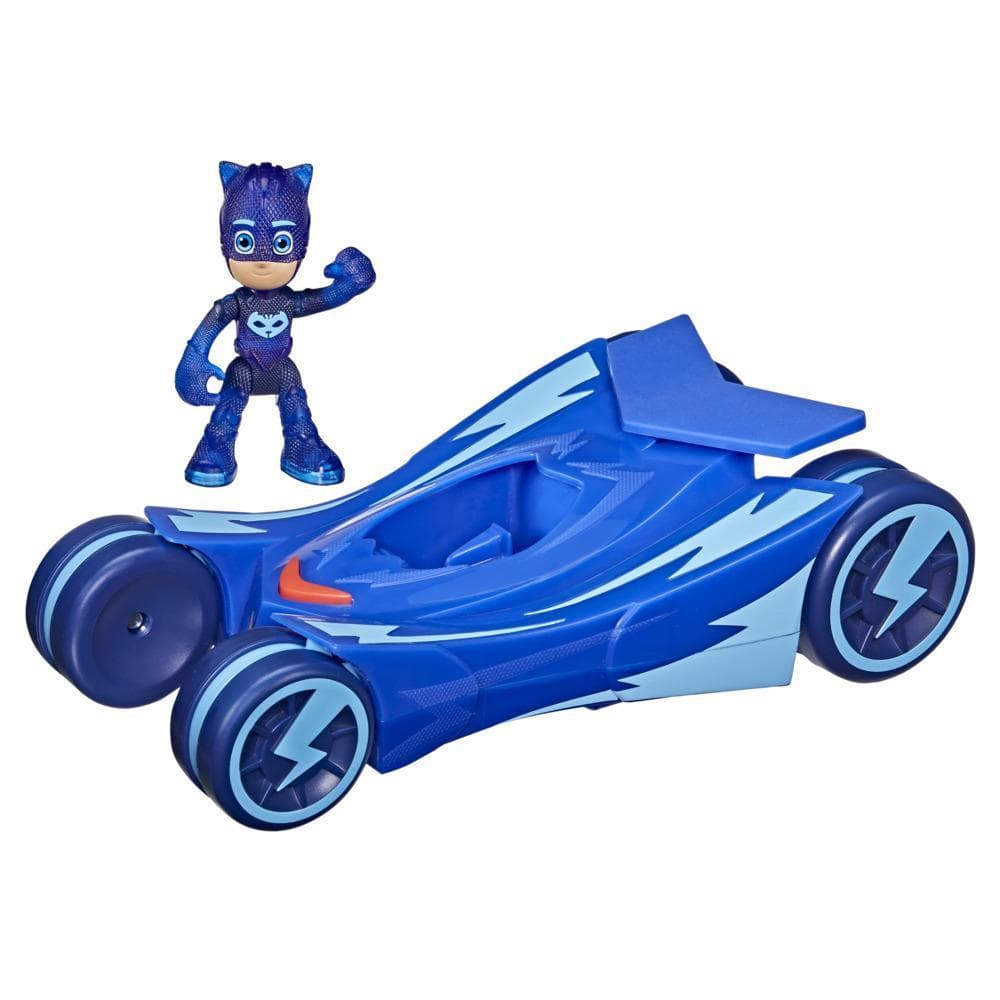 PJ Masks Glow & Go Cat-Car Preschool Toy Vehicle, Light Up Catboy Car with Catboy Action Figure for Kids Ages 3 and Up