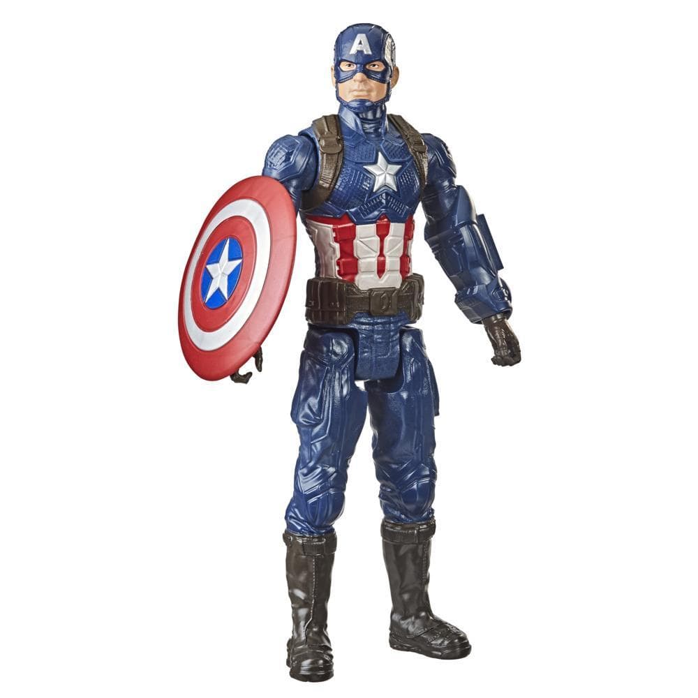 Marvel Avengers Titan Hero Series Collectible 12-Inch Captain America Action Figure, Toy For Ages 4 and Up