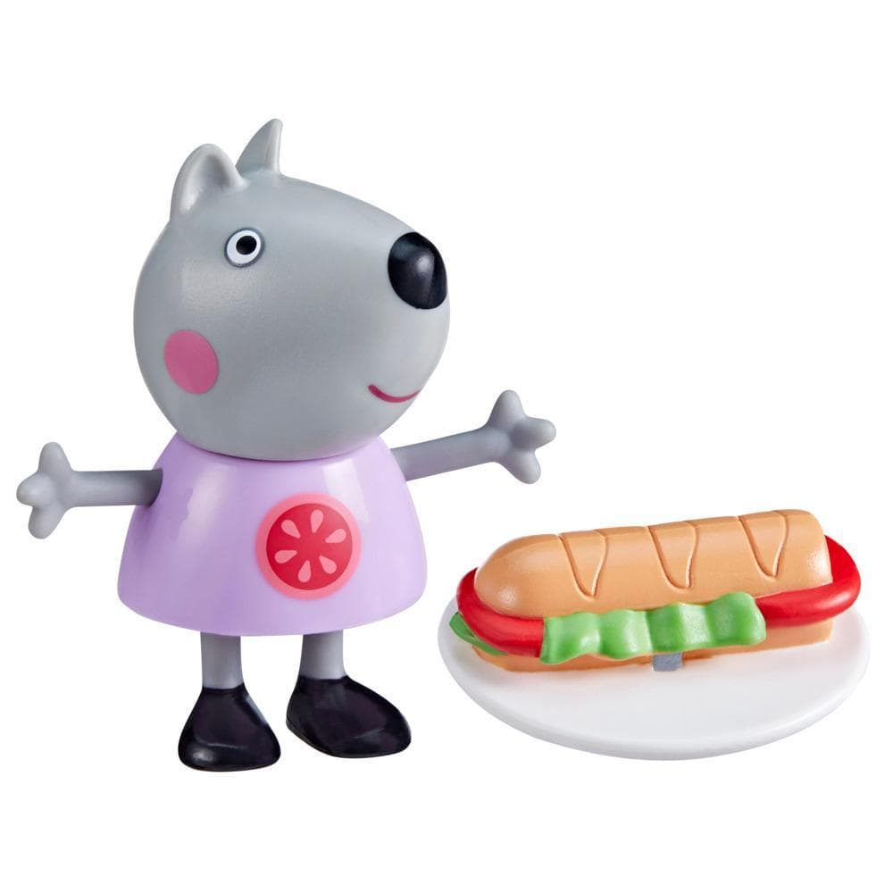 Peppa Pig Toys Peppa's Fun Friends Wendy Wolf Figure with Sandwich Accessory, Preschool Toys