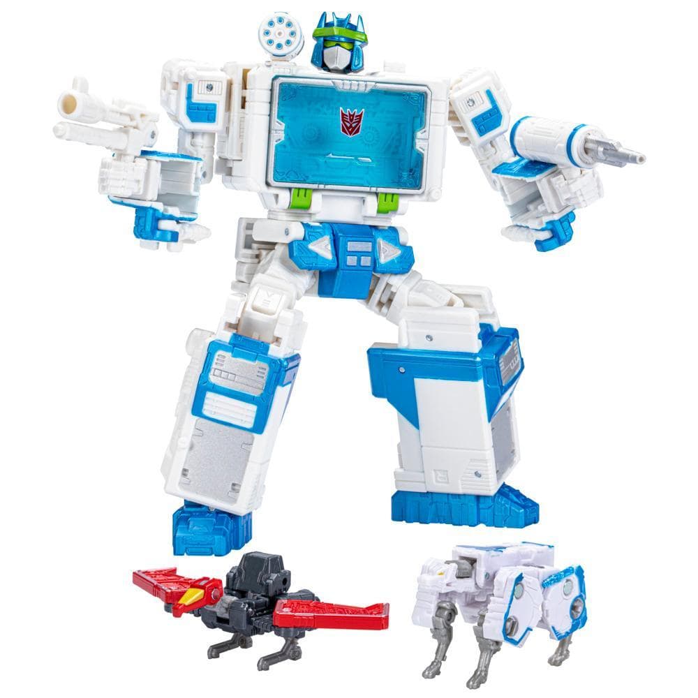 Transformers Generations Shattered Glass Collection Voyager Class Soundwave, Laserbeak, and Ravage, Age 8 and Up, 7-inch