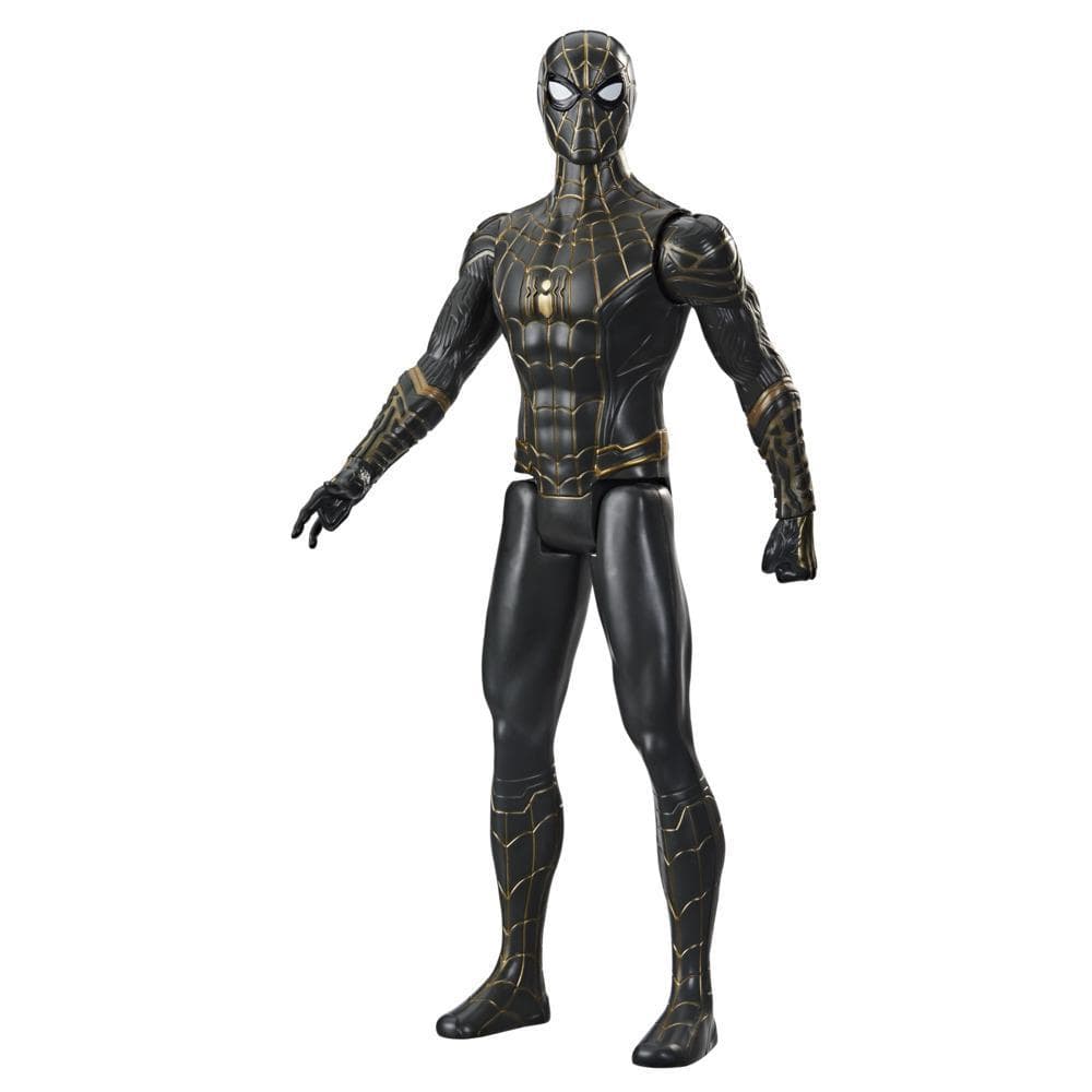 Marvel Spider-Man Titan Hero Series 12-Inch Black and Gold Suit Spider-Man Action Figure Toy, Inspired By Spider-Man Movie, For Kids Ages 4 and Up