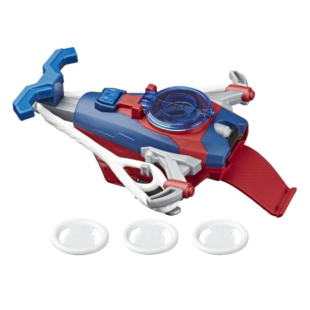 Marvel Spider-Man Web Shots Gear Disc Slinger Blaster Toy, For Kids Ages 5 And Up