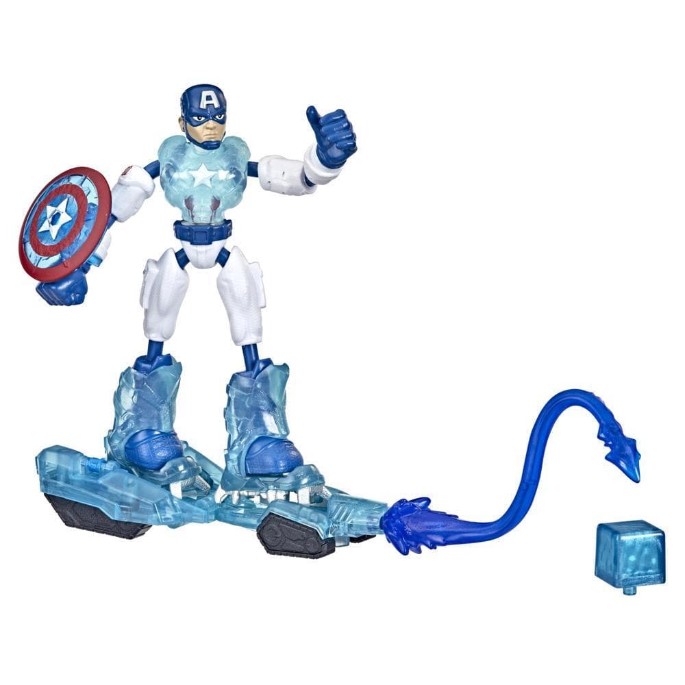 Marvel Avengers Bend and Flex Missions Captain America Ice Mission Figure, 6-Inch-Scale Bendable Toy for Ages 4 and Up