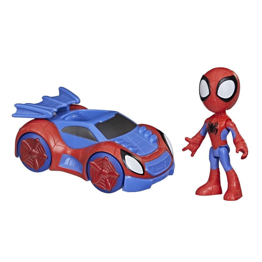 Marvel Spidey and His Amazing Friends Spidey Action Figure And Web-Crawler Vehicle, For Kids Ages 3 And Up