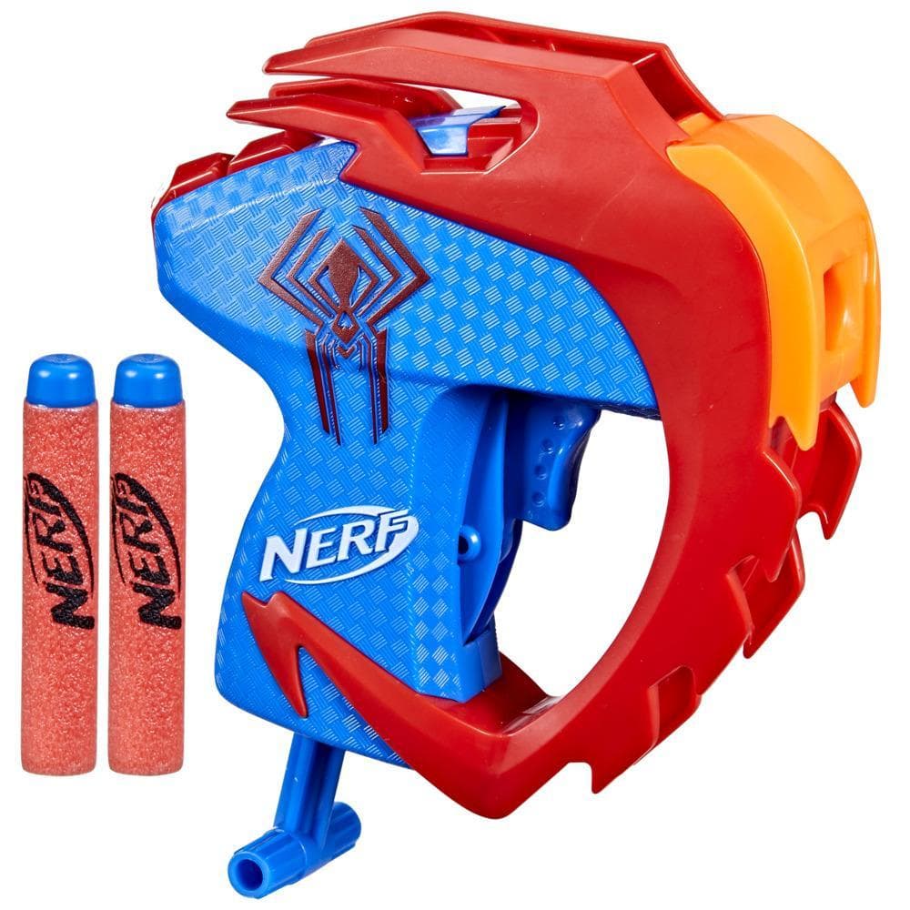 Nerf Spider-Man: Across The Spider-Verse, Spider-Man 2099 Dart Blaster, Movie Inspired Design, 2 Nerf Elite Darts