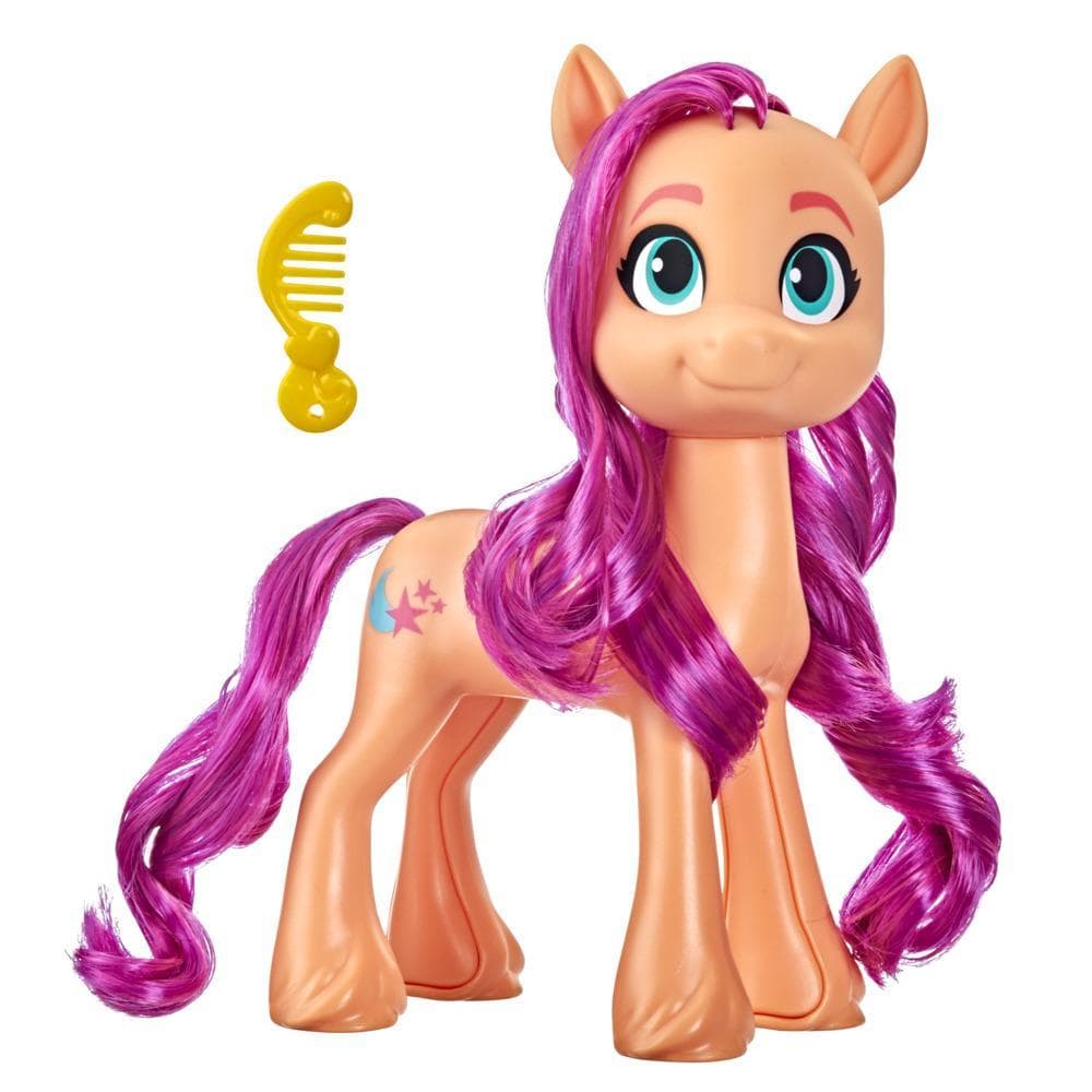 My Little Pony: A New Generation Mega Movie Friends Sunny Starscout - 8-Inch Orange Pony Toy with Comb