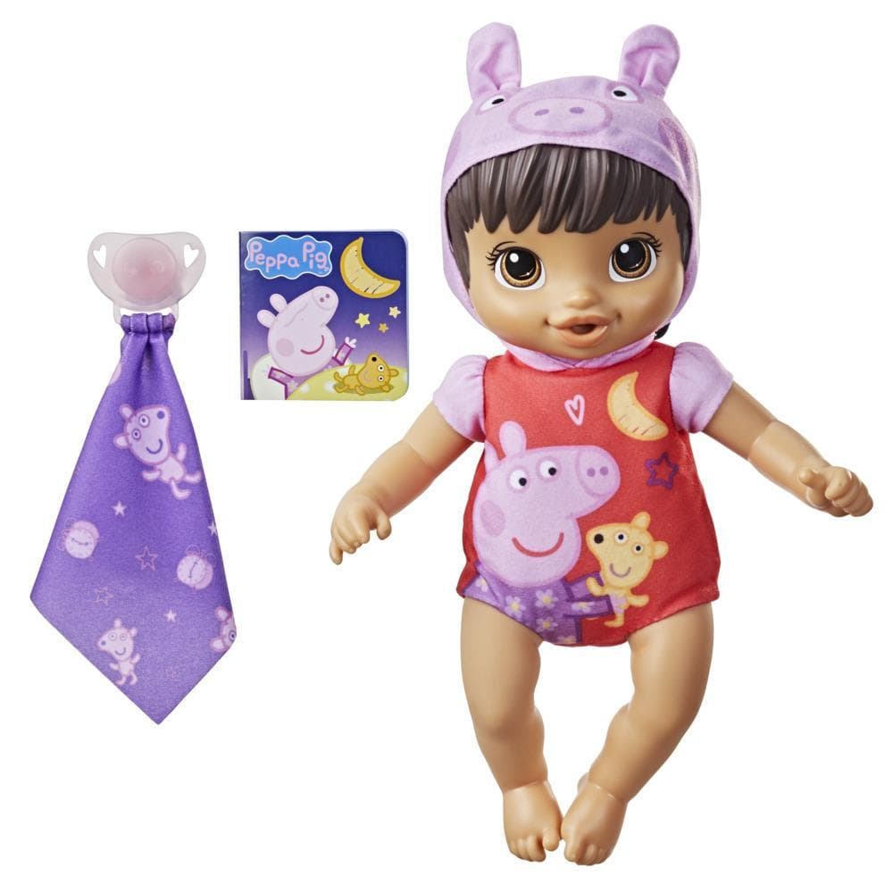 Baby Alive Goodnight Peppa Doll, Peppa Pig Toy, First Baby Doll, Soft Body, Kids Ages 2 Years and Up, Brown Hair