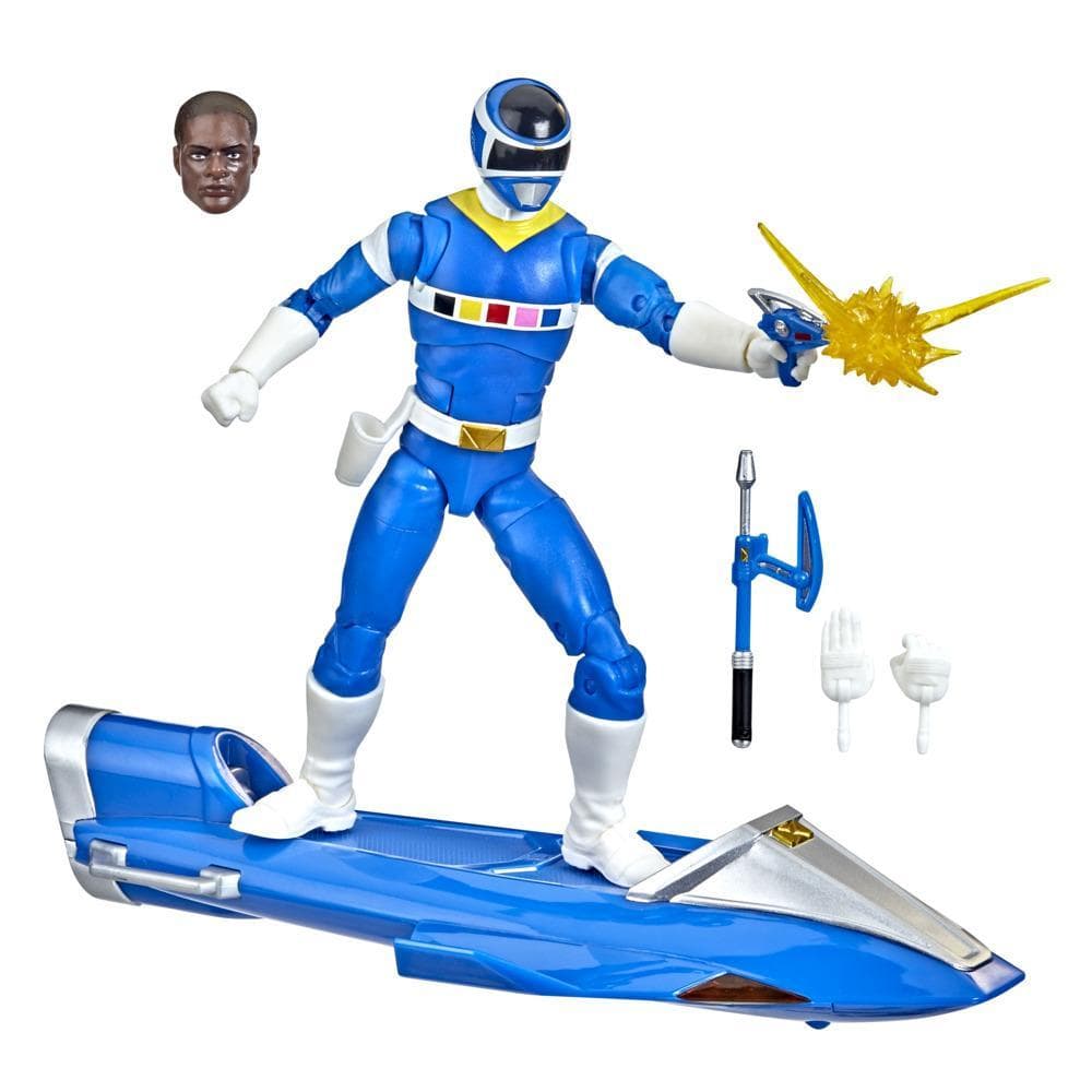 Power Rangers Lightning Collection In Space Blue Ranger & Galaxy Glider 6-Inch Premium Collectible Action Figure Toy