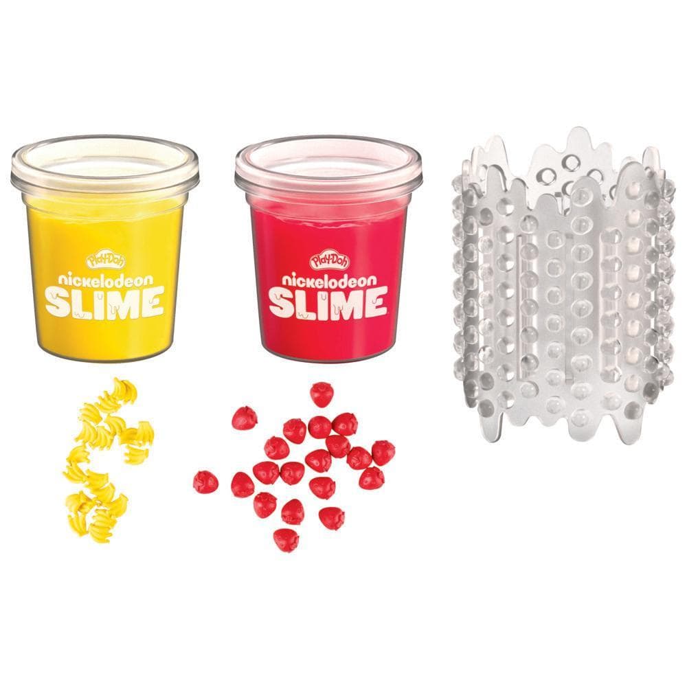Play-Doh Nickelodeon Slime Brand Compound Foodie Blends Kit, Strawberry and Banana Scented, Kids Crafts