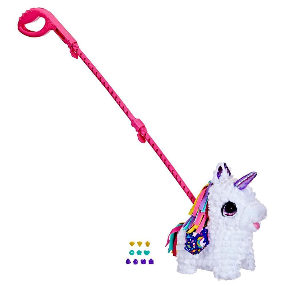 furReal Poopalots Pinata Unicorn Interactive Pet Toy, Walking Toys for Girls and Boys; Gifts for Kids
