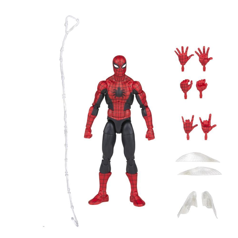 Marvel Legends Series Spider-Man 60th Anniversary Amazing Fantasy Spider-Man 6-Inch Action Figures, 9 Accessories