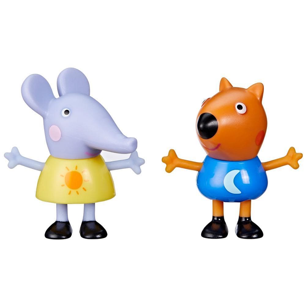 Peppa Pig Toys Peppa's Best Friends Emily Elephant and Freddy Fox 2-Pack, 3-Inch Scale Preschool Toy
