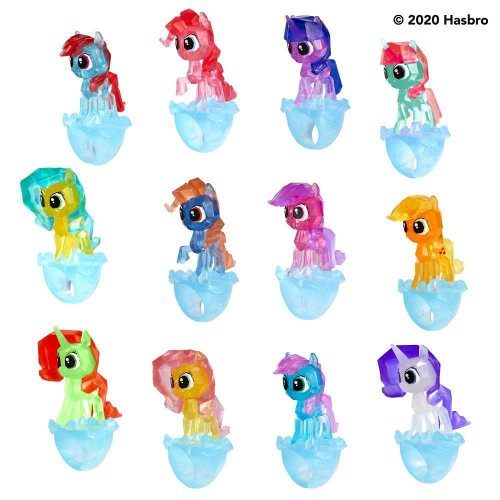 My Little Pony, Bagues mystères, sachet mystère, série 3, jouet avec surprise activée par l'eau, 3 bagues à porter
