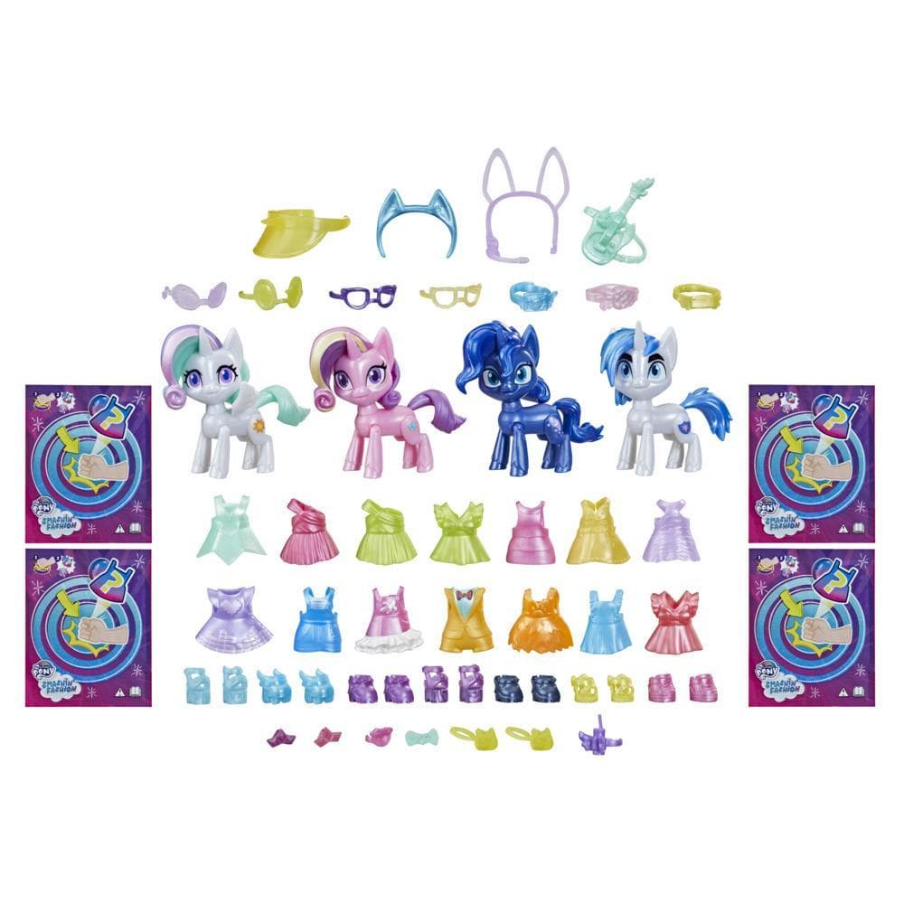 My Little Pony Smashin’ Fashion coffret Première royale : 50 pièces, 4 figurines articulées avec accessoires surprises