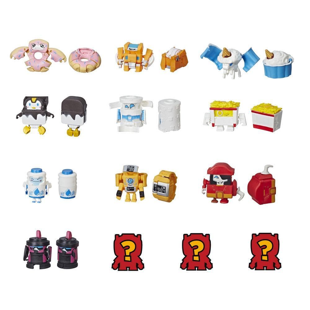 Transformers Botbots - Ensemble de 5 L'Équipe de nettoyage - Figurines mystère 2 en 1 à collectionner