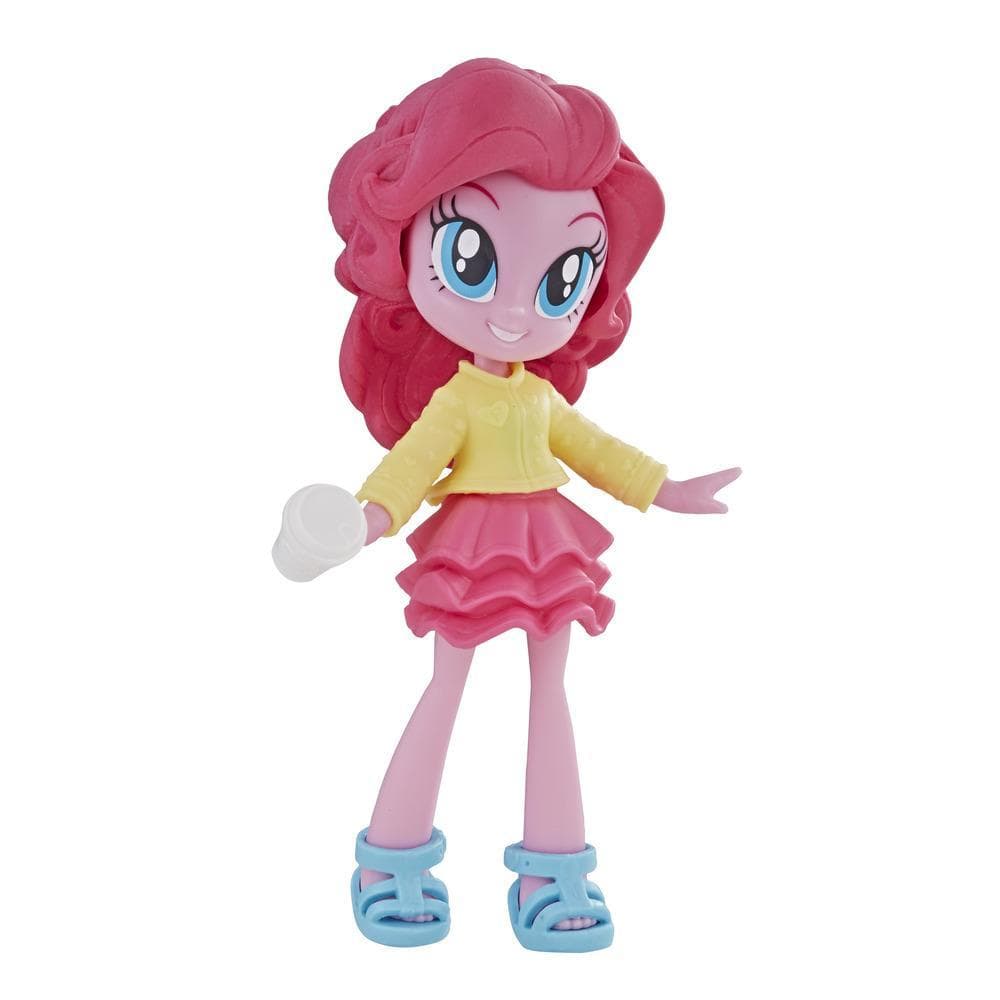 My Little Pony Equestria Girls - Minipoupée Pinkie Pie de 7,5 cm de la collection Peloton stylé, offerte avec tenue, chaussures et accessoire amovibles, pour filles de 5 ans et plus